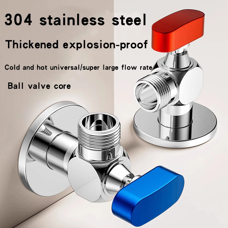 

Angle Stop Valve, 1/2'' Inlet and Outlet Caliber, 1/4 Turn Shut Off Valve,for Hot and Cold Water