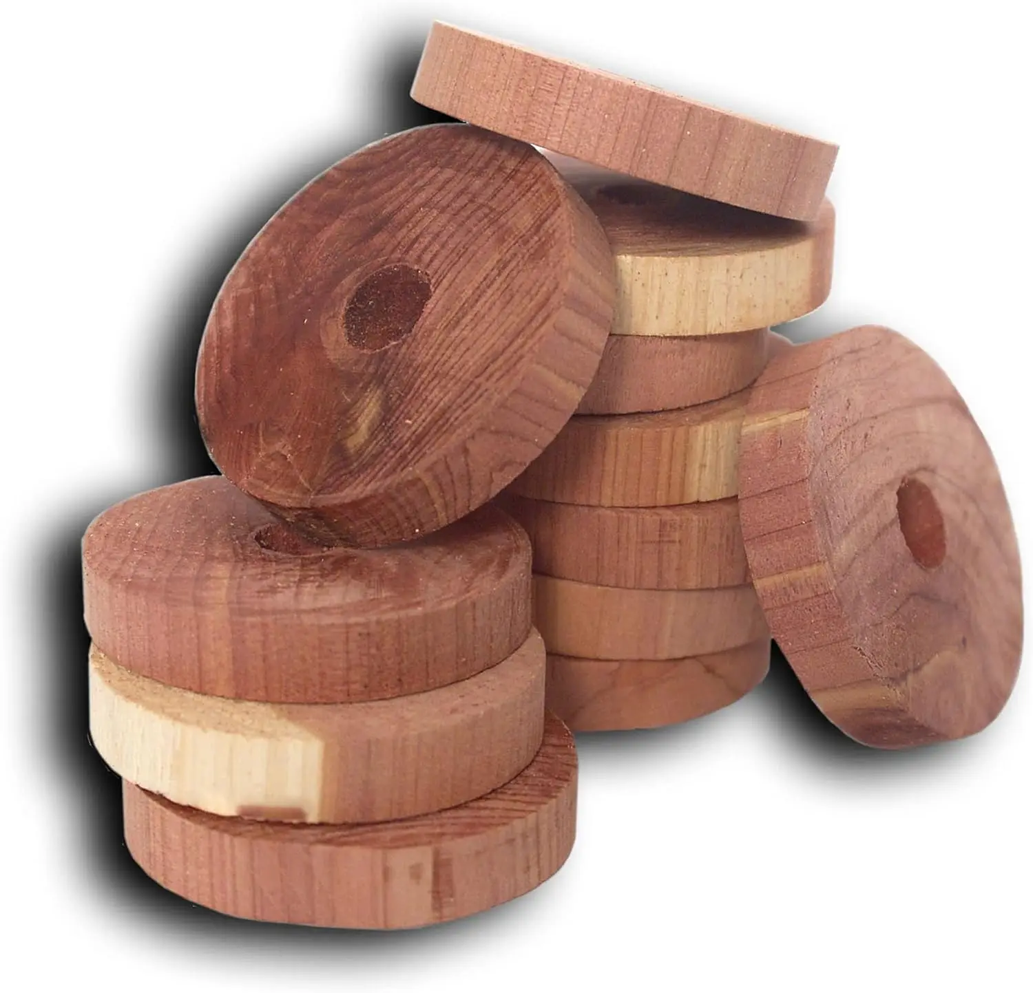 

Natural Cedar Rings for Moth Deterrence, Pack of 6, Chemical-Free, Eco-Friendly, Fits Most Hangers