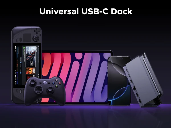 UGREEN USB C HUB Steam Deck Docking Station 6-in-1 Type-C to 4K120Hz HDMI 5Gbps USB-A/C PD100W 1000Mbps RJ45 for ROG Ally Legion