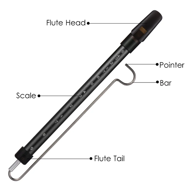 

1 PCS Metal Slide Whistle Scale Sliding Flute With Steel Sliding Rod Easy To Use Metal Flute For Children Flute (Black)