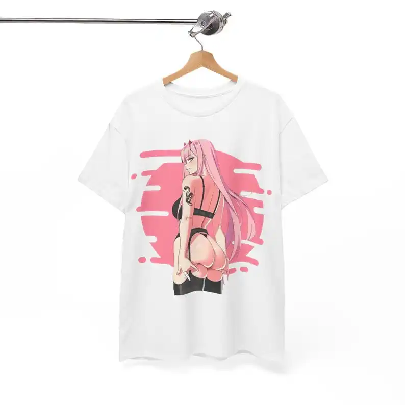 T-shirt unisex materiale Anime Waifu, maglietta Darling Woman, regalo Otaku, camicia amante anime, camicia Kawaii giapponese