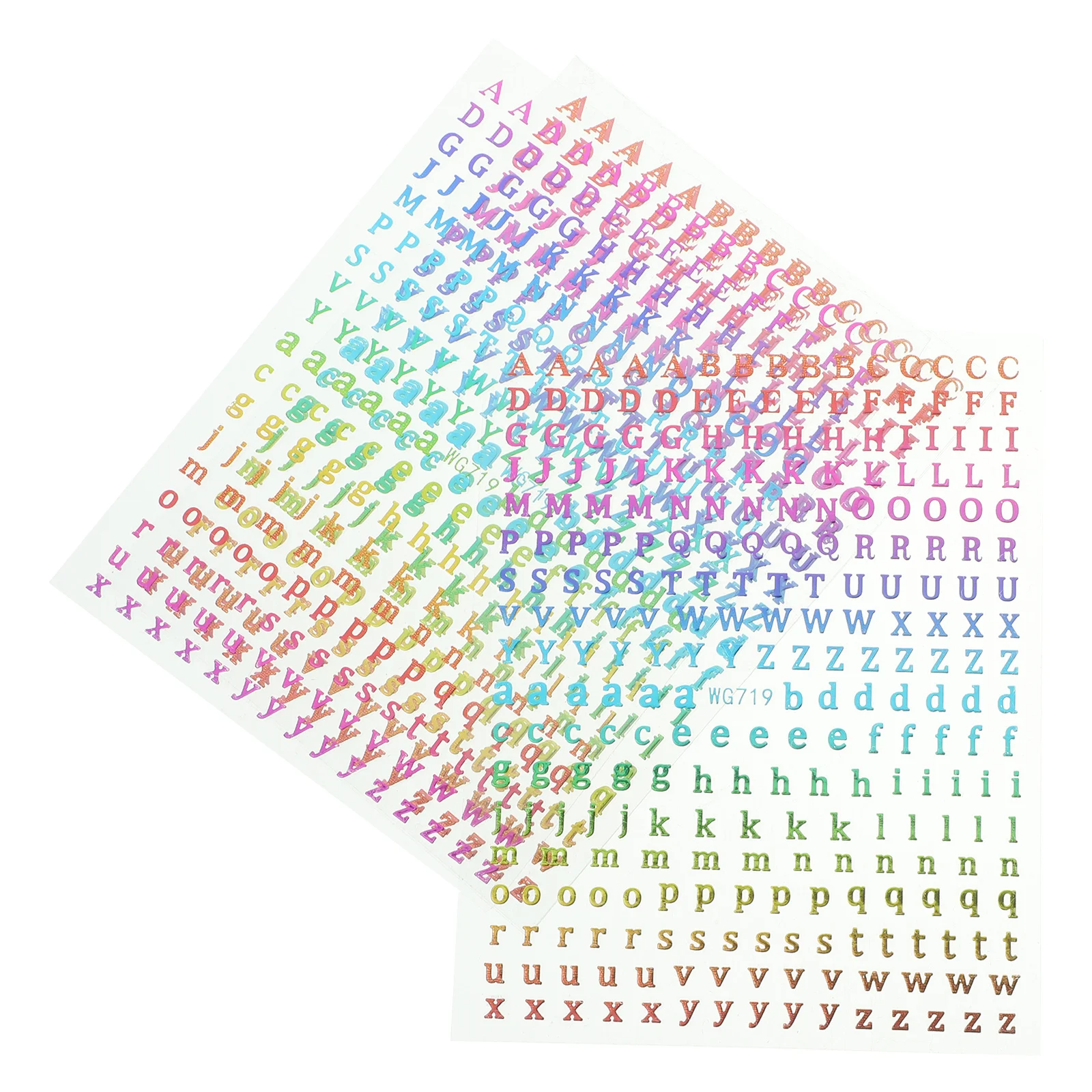

4 Sheets English Letter Nail Stickers Clear Alphabet Patterns DIY Nail Art Decals PVC Durable Easy Apply Peel Stick