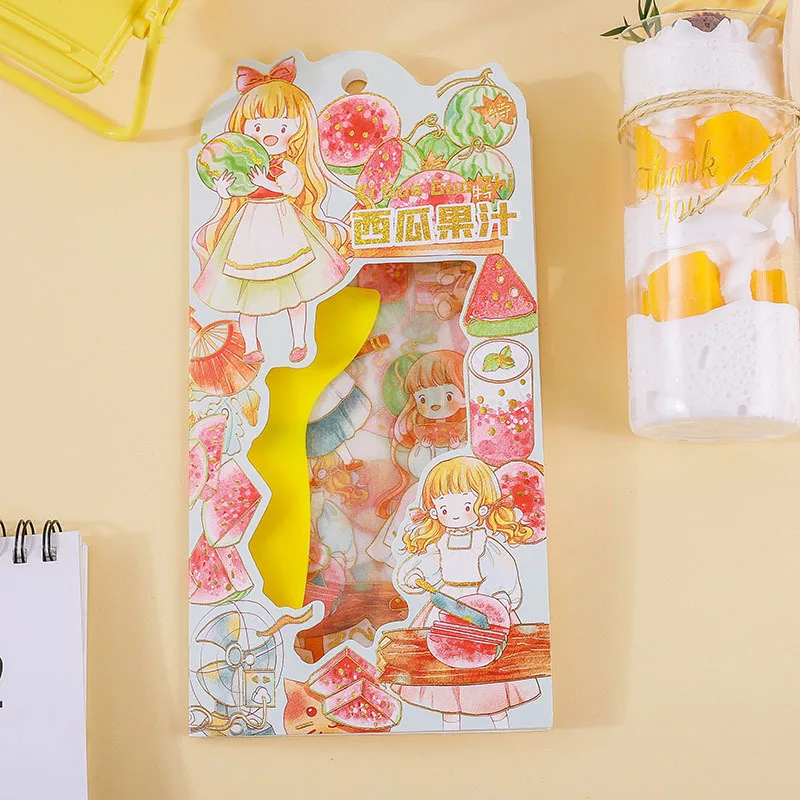 4 Pcs Sticker PET Hand Account Material Sticker Stickers Kawaii  Stickers Aesthetic