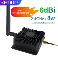 EDUP 8W Wifi Power Amplifier 2.4GHz 802.11n Wifi Signal Repeater Router Range Extender Booster 6dBi Wireless Antenna Adapter