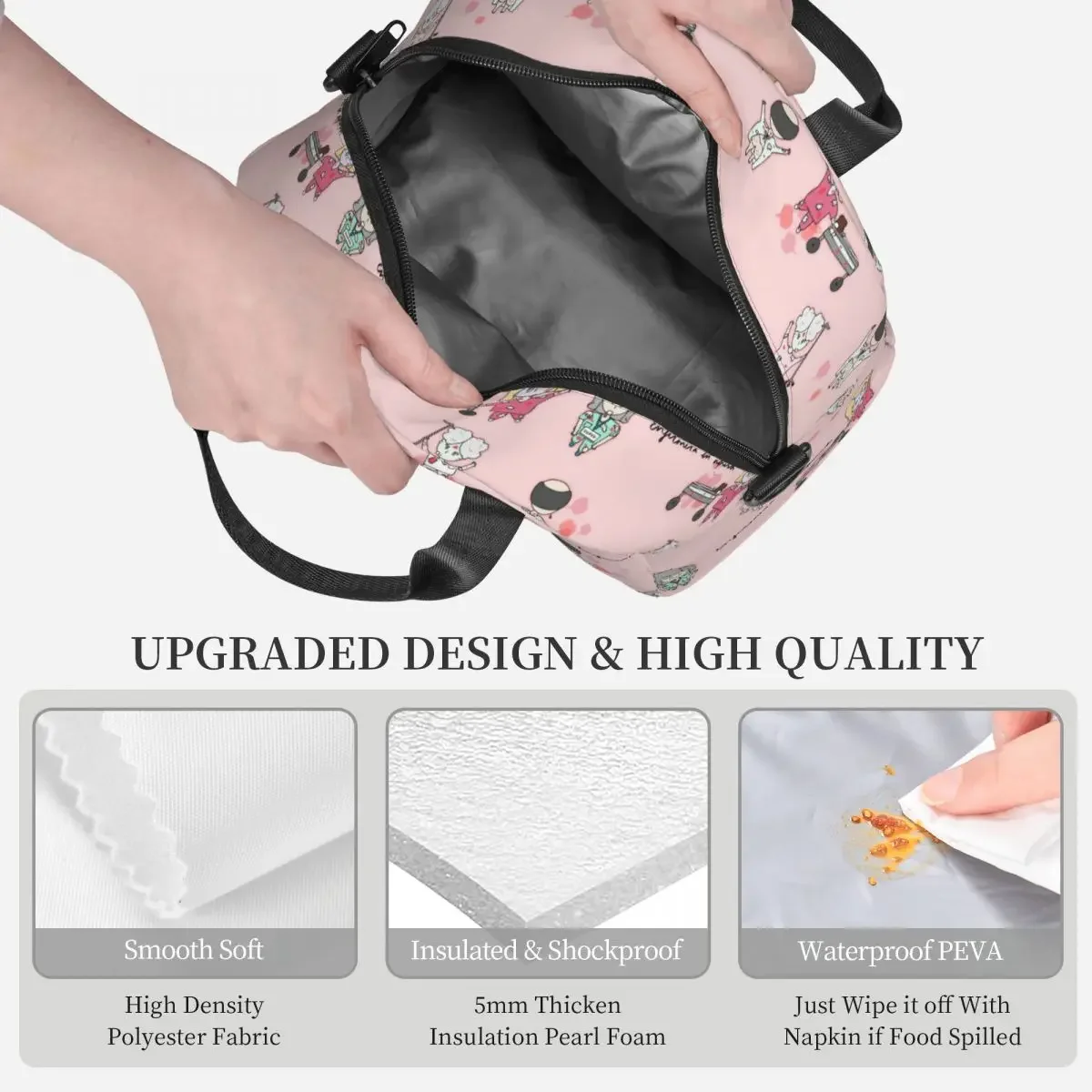 Large Insulated Lunch Bags With Adjustable Shoulder Strap Birthday Gift for Nurse Thermal Cooler Lunch Boxes