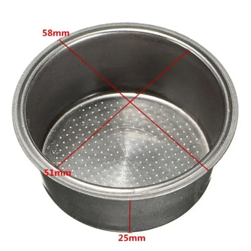 1pcs Filter Cup For ForBreville Delong-hi Krups Stainless Steel Filter Basket Coffee Machine Accessories