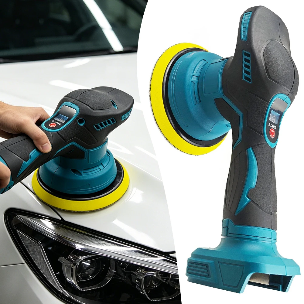 Car Polisher Machine 6 Inch Electric Buffer Wireless Random Orbital Car Waxer Variable Speed Car Maintenance Floor Restoration