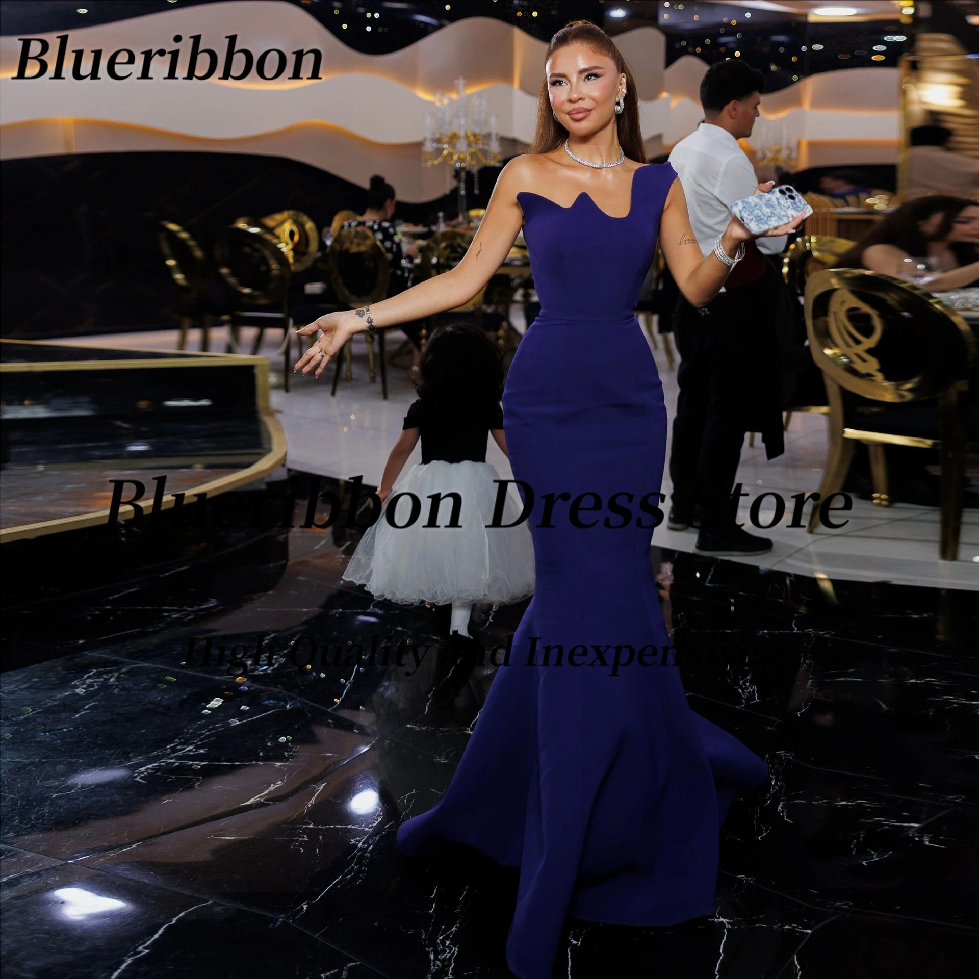 

Blueribbon Vestidos De Fiesta Elegantes Prom Dresses New Style One Shoulder Evening Dress Mermaid Bridal Party Gowns Customized