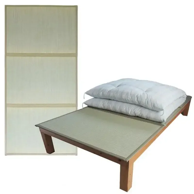 Almohadilla Tatami plegable, muebles japoneses, colchón de hierba Rush, productos de futón para su marco de cama o suelo, estera de paja para Yoga para dormir