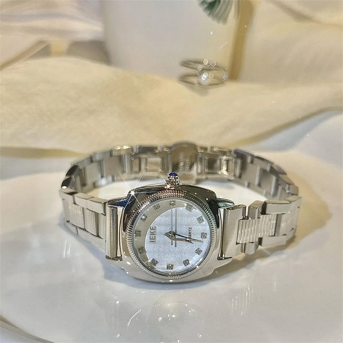 Women Quartz Watch Luxury Clock Fashion Square Dial Gold Sliver Stainless Steel Band Orologio Diamond Reloj Ladies Wristwatch