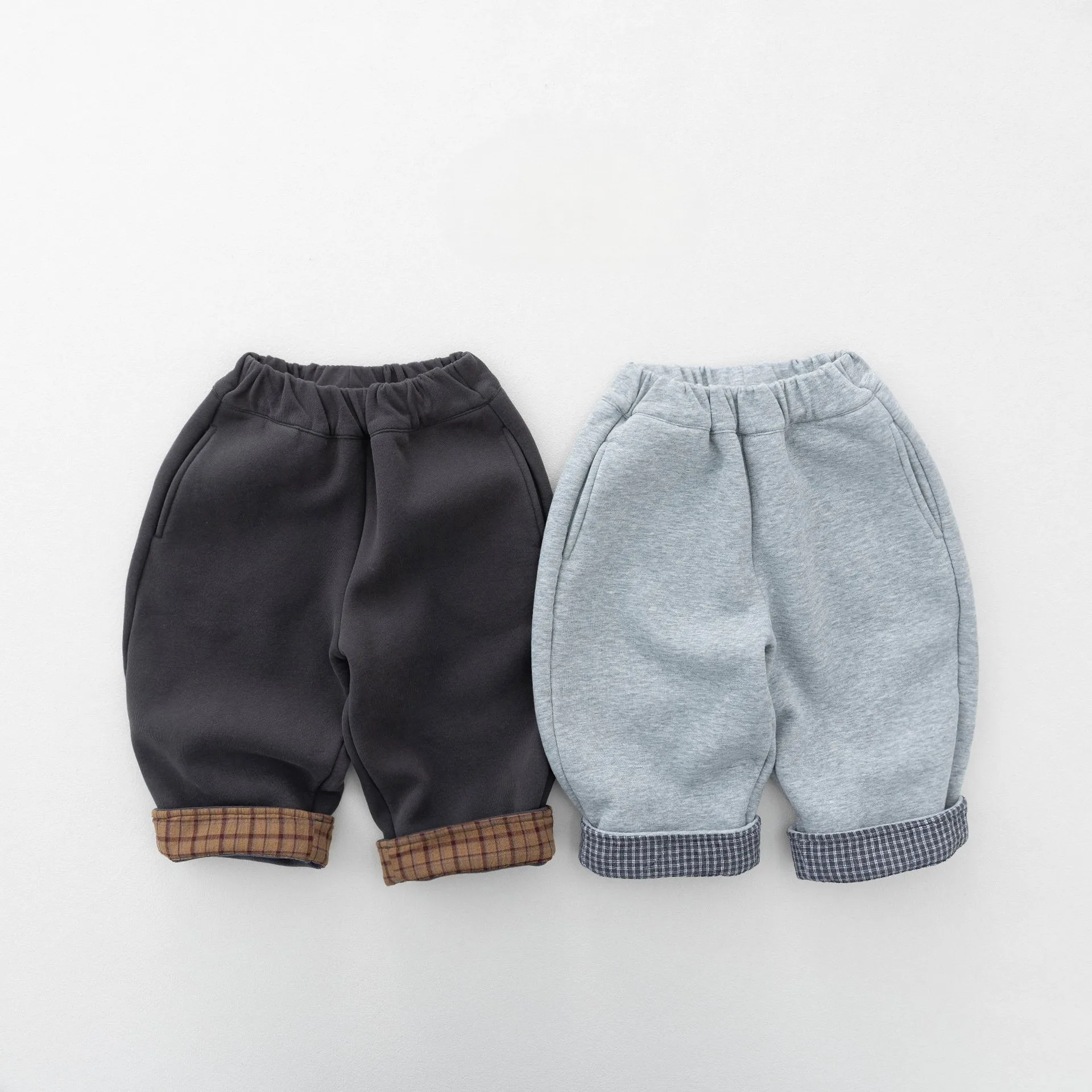 Children's Pants 2026 Winter Toddlers Kids Fleece Lined Sweatpants 1-6Y Girls Boys Thicken Warm Casual Trousers Baby Clothes