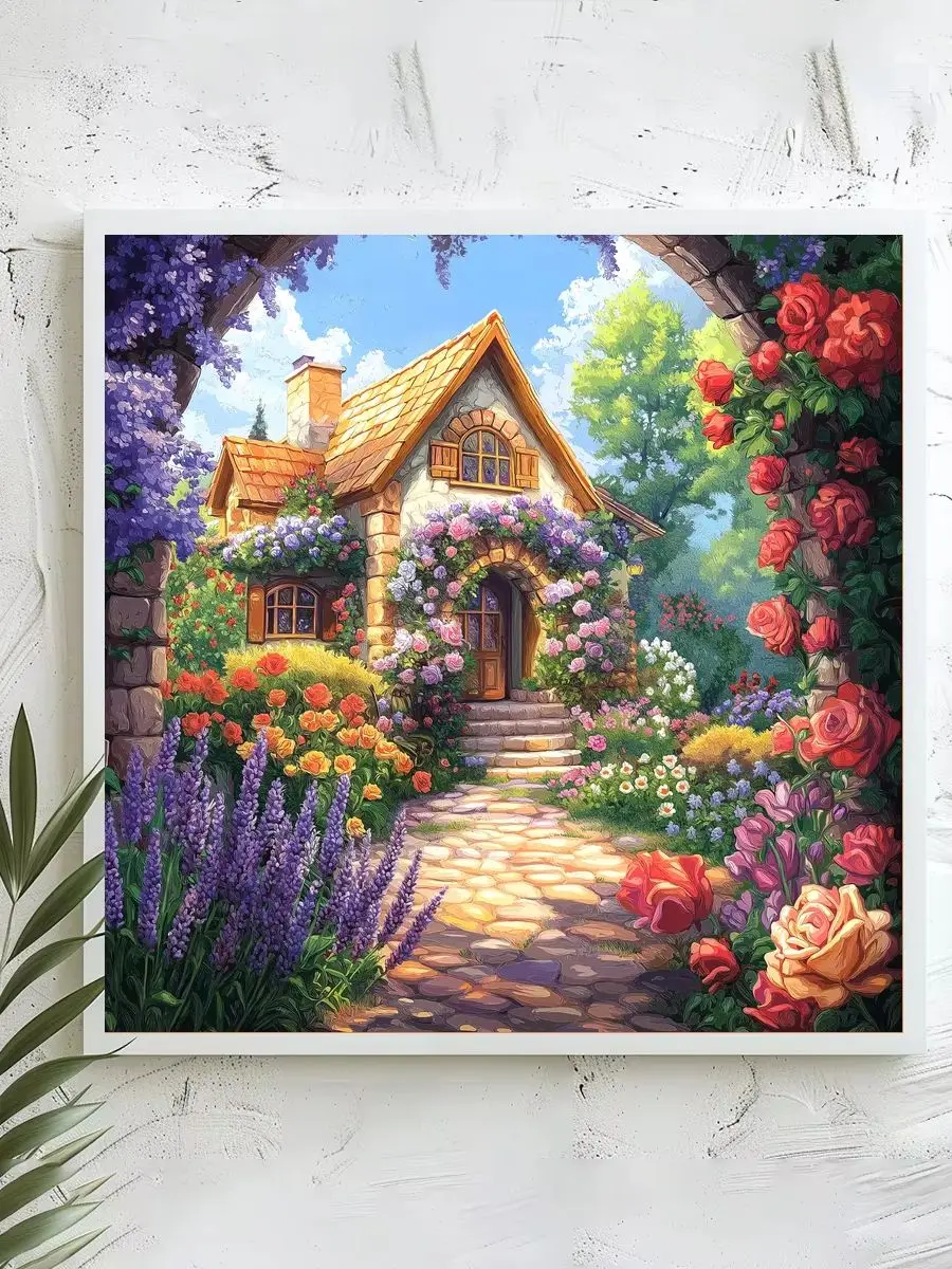 1 Stück 40x40 cm/15,74 Zoll, 11Ct/14Ct Kreuzstich-Set, DIY Valentinstagsgeschenk, Stickerei-Set für Festivals, Tiermotiv – Detail 1