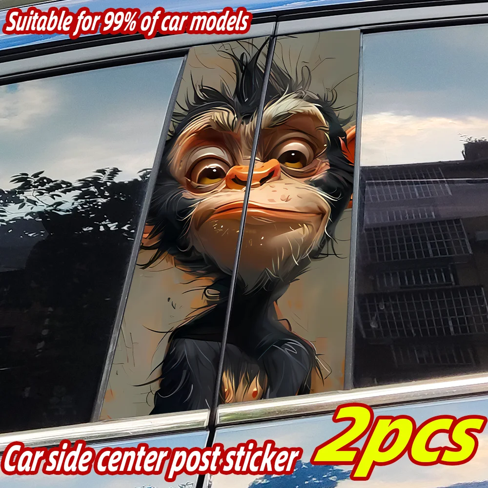 

Monkey Car Stickers Car B-pillar Vinyl Decals Waterproof Auto Center Pillar Sticker Cover Scratches Vehicle Decors Accessories
