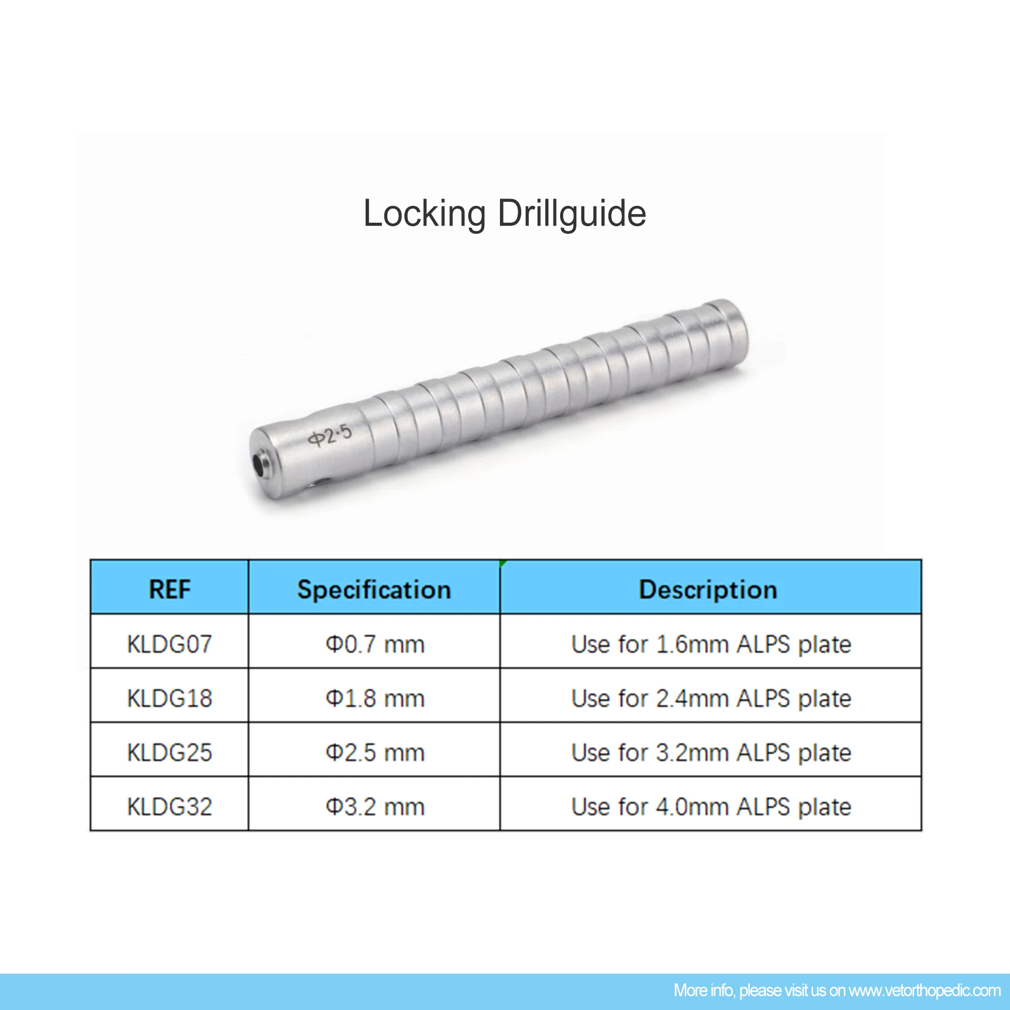 Locking Drillguide Used for ALPS Locking Plate Veterinaria Pet Mascotas Orthopedic Implant Surgical Instrument Medical Equipment