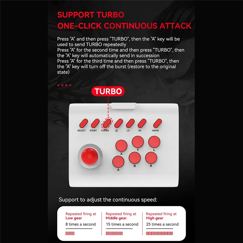 SMIEA Console di gioco arcade wireless Controller joystick Bluetooth per Nintendo Switch PS4 PS3 Pandora Box PC Telefono cellulare E