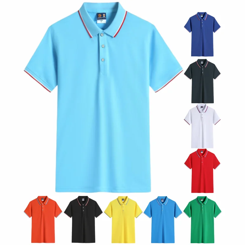 POLO de manga corta para hombre, camiseta informal cómoda con cuello en contraste, Tops de 10 colores, verano 2024