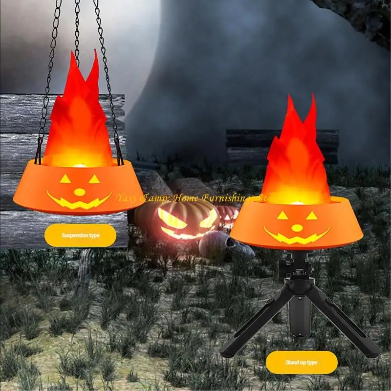 W8ea 2pcs قابلة لإعادة الشحن هالوين أضواء الشعلة #5