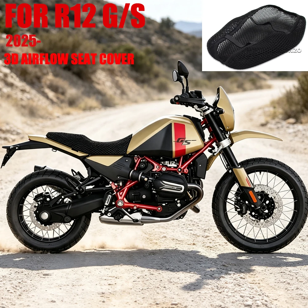 For BMW R12 GS R12G/S Accessories Non-slip Cushion Nylon Fabric Saddle Seat Cover 2025 R12 G/S Motorcycle Air flow 3D Seat Cover