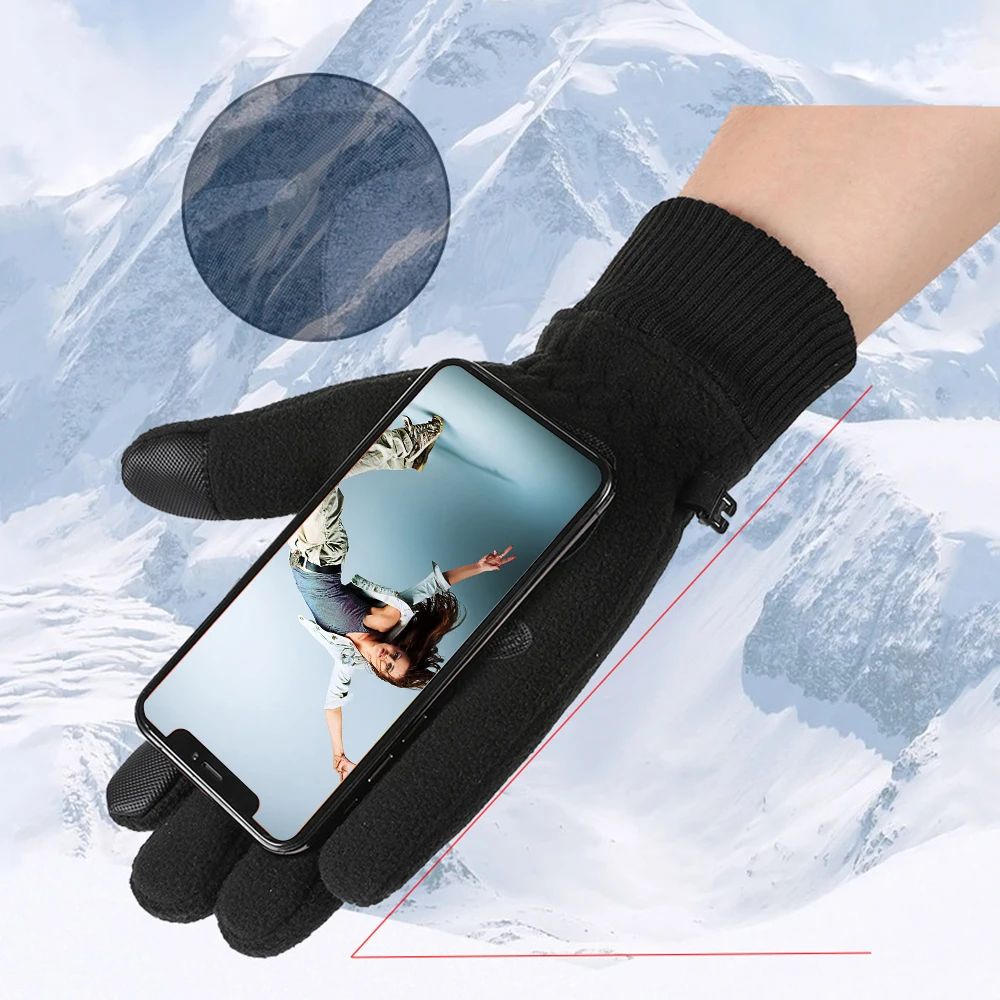 Winter waterdichte thermische handschoenen, waterdichte antislip handschoenen met touchscreen, warme ski-snowboardhandschoenen voor koud weer