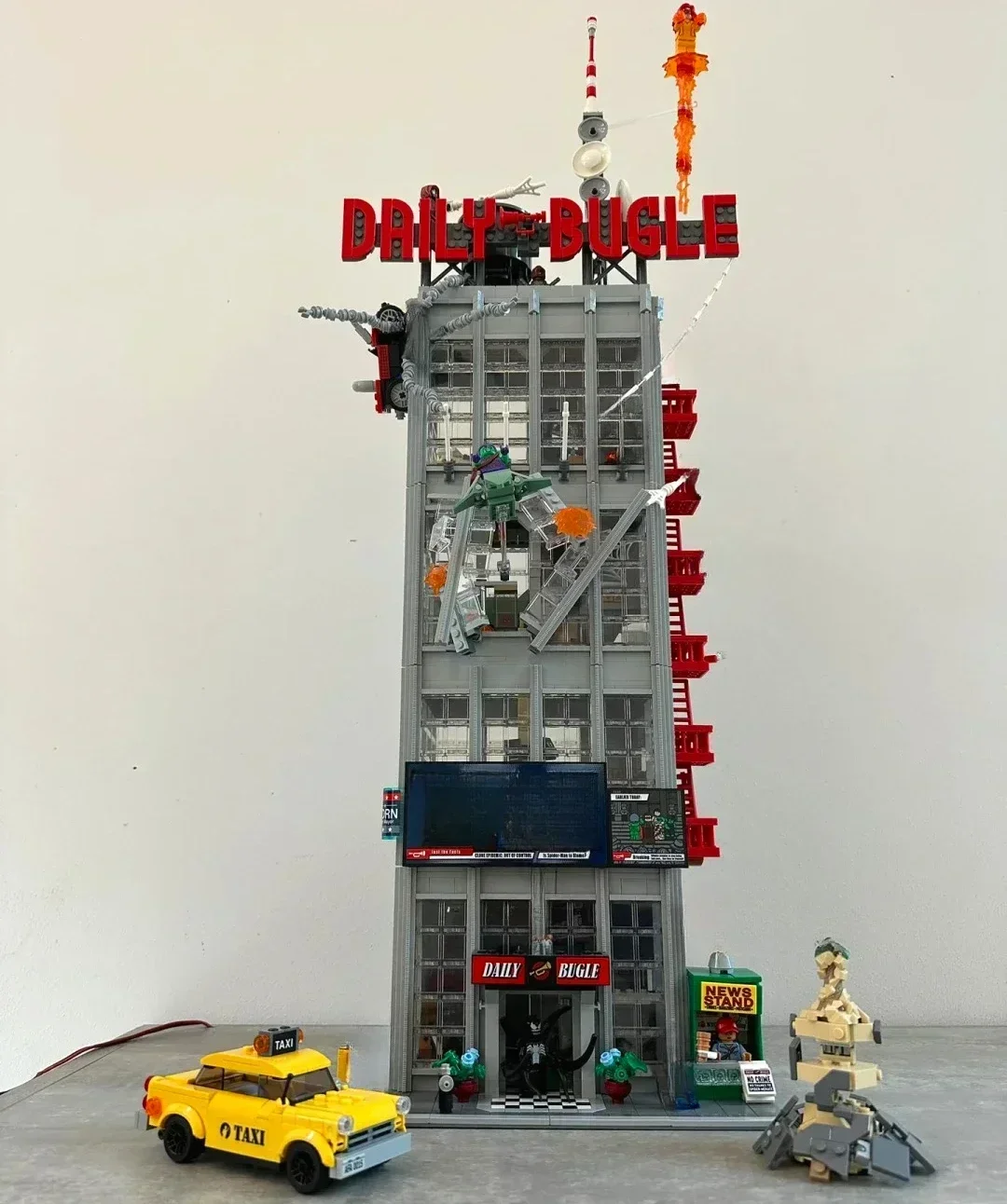 Set di articoli da costruzione per ufficio di giornali, set di anniversario, compatibile con particelle Legoed, adatto per regali di Natale 76178