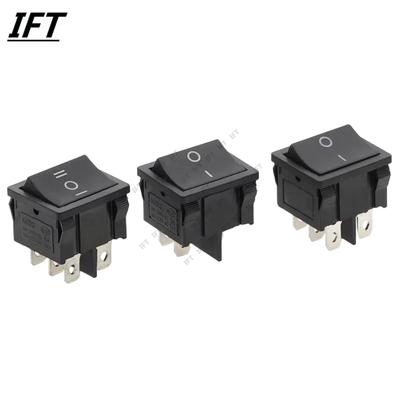 10PCS KCD5 21x24mm 21*24mm Rocker Switches Kit 4 Pin 6Pin 2 Position 3 Position 6A/12A 250VAC ON-OFF ON-OFF-ON Power Switch