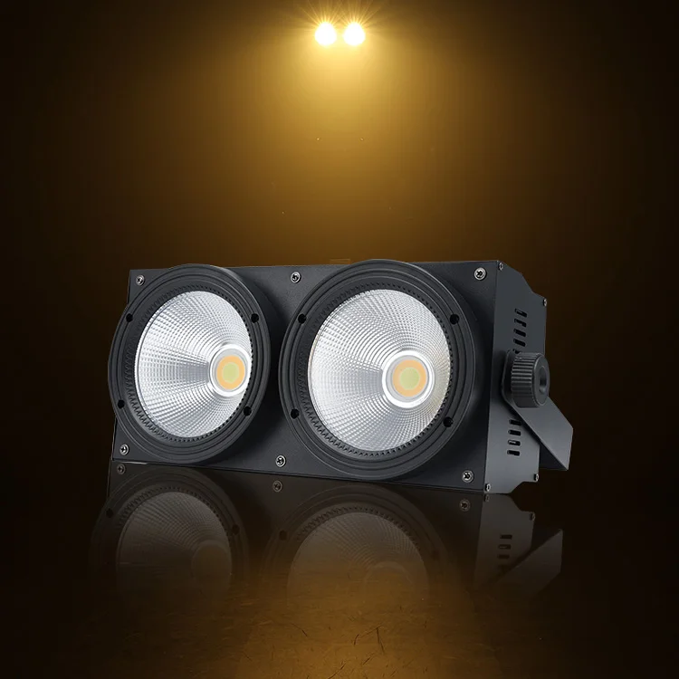 LED COB Par Light 200W 2Eyes Double Color Cool Warm White Lighting Stage Light DMX for DJ Party Bar Club Wedding