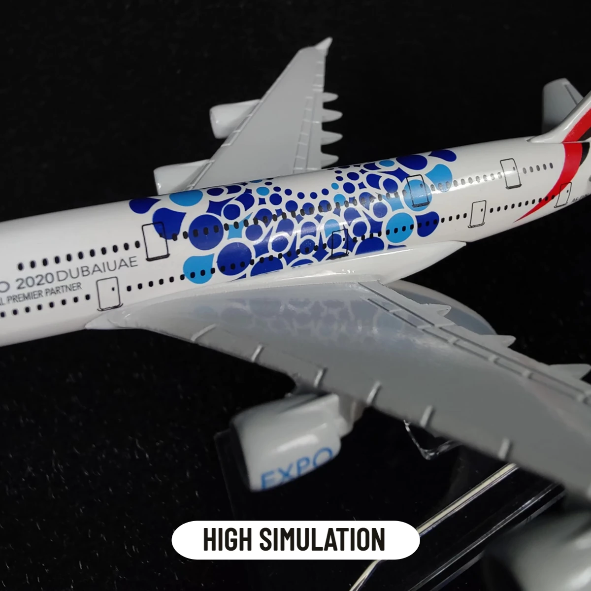 Scale 1:400 Metal Diecast Plane Model FLY EMIRATES A380 EXPO Airlines Replica 16cm Boeing Airbus Aircraft Aviation Miniature Toy