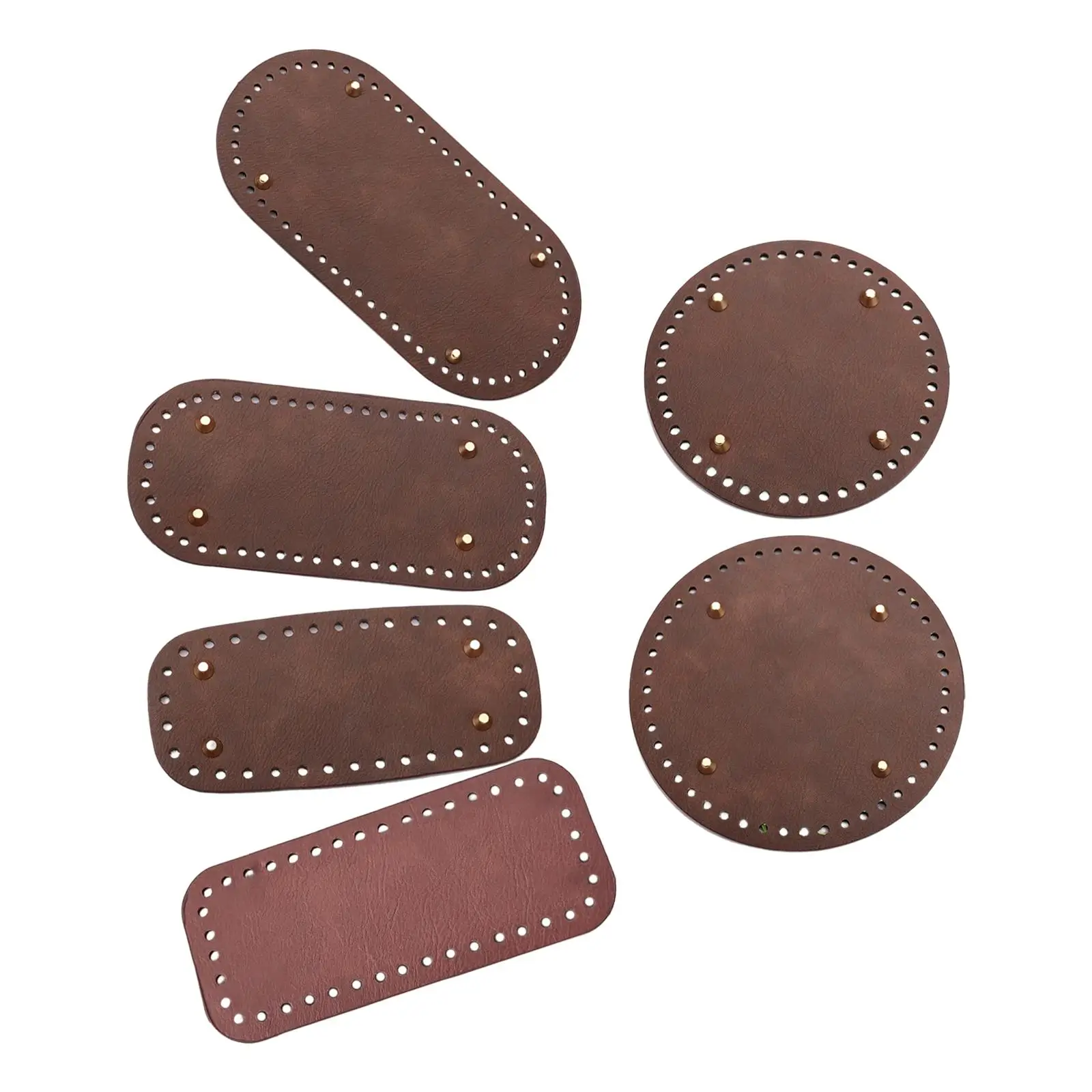 

DIY Crochet Bottom Pad Making Purse Bottom with Holes PU Leather for Making Replacement