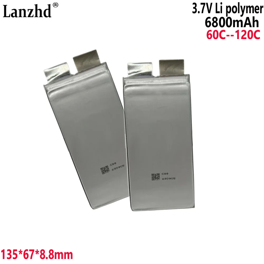 1-15pcs 3.7V 60C 120C high rate lithium battery For spot welding machine starter power cell 8867135 6800mAh