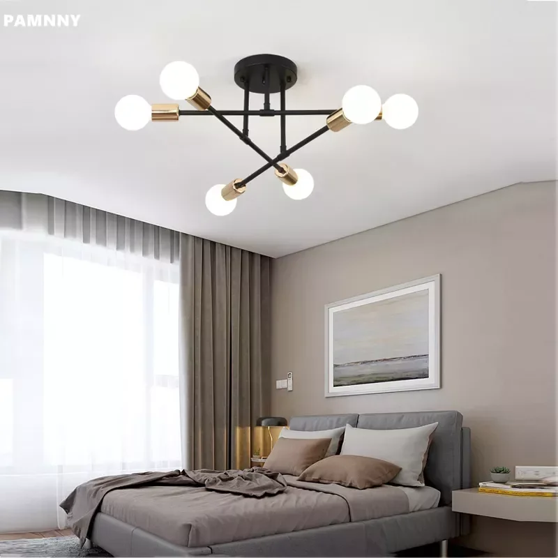 New Modern Led Chandelier lights E27 Iron Art Ceiling Lights For Dining Room Kitchen Bedroom Study Room Decor Pendant Lights