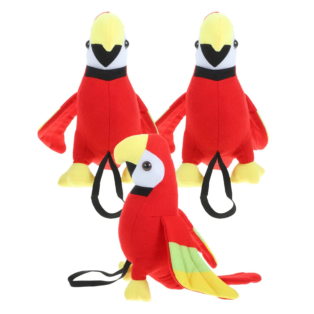 

3Pcs Pirate Shoulder Parrot Prop Vibrant Lifelike Design Comfortable Long Wear Ideal for Pirate Parties Theatrical Performances