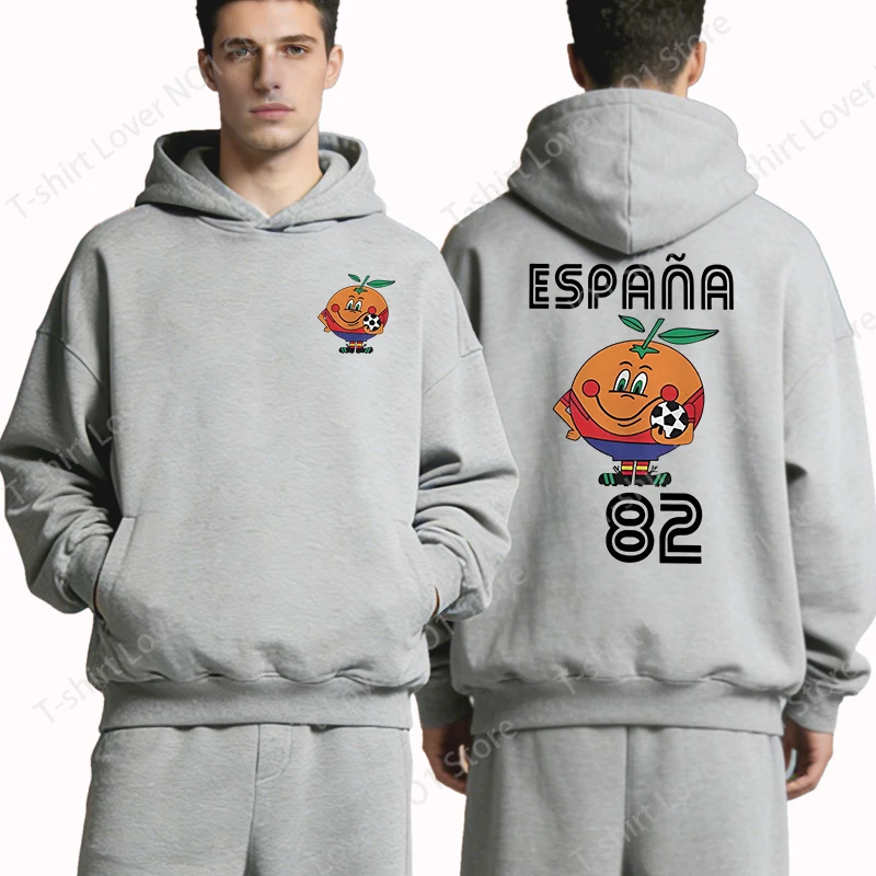 

Новый повседневный пуловер с длинными рукавами и капюшоном Naranjito Espana 82 Spain Mascot 1982, модный пуловер с футбольным принтом для женщин и мужчин, толстовки с капюшоном