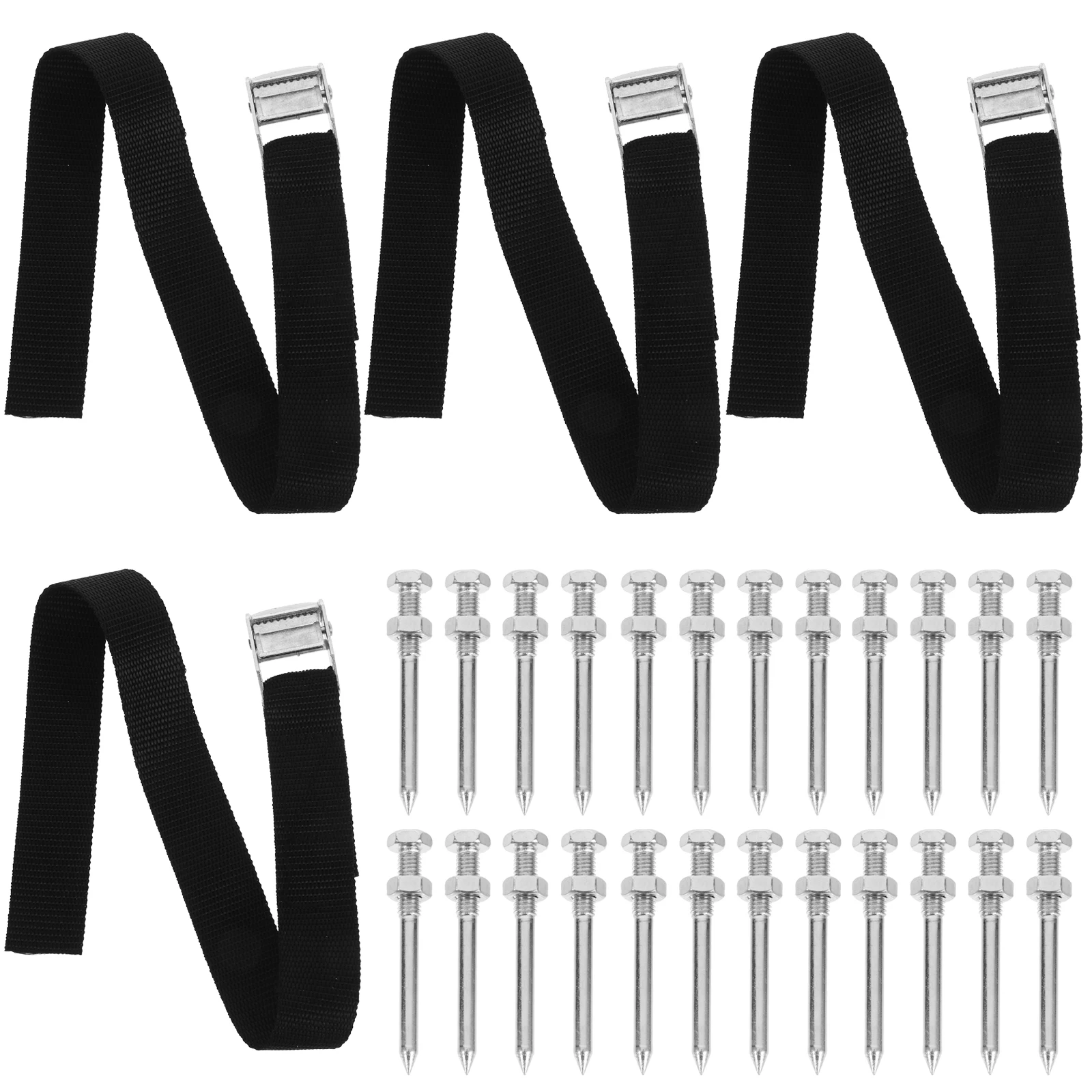 

1 set Lawn Aerator Spikes Accessories Durable Metal Shoes Ties 58MM Nails Adjustable Straps Garden Soil Loosening Grass Patios