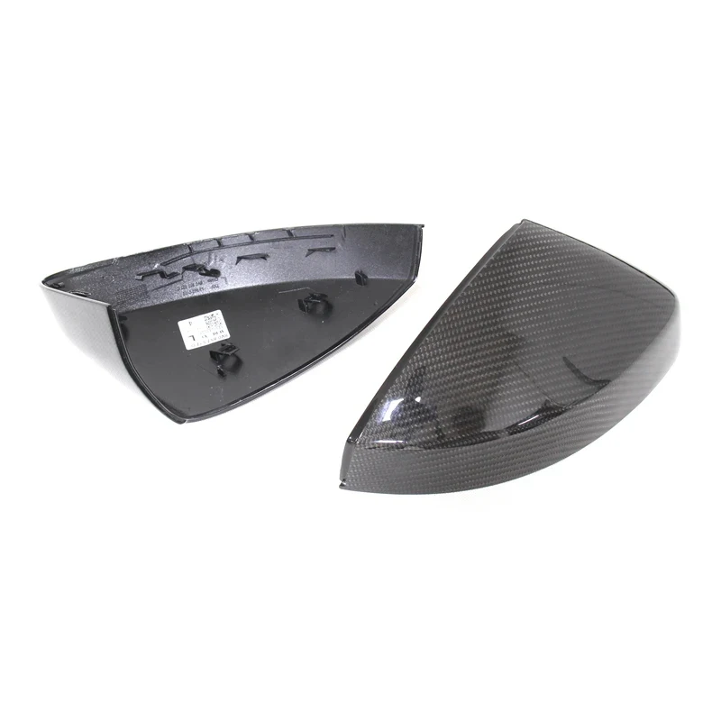 For Audi 8V A3 S3 RS3 2014+ Without Lane Assist Real Carbon Fiber Side Rearview Mirror Covers Replacement Type Housing