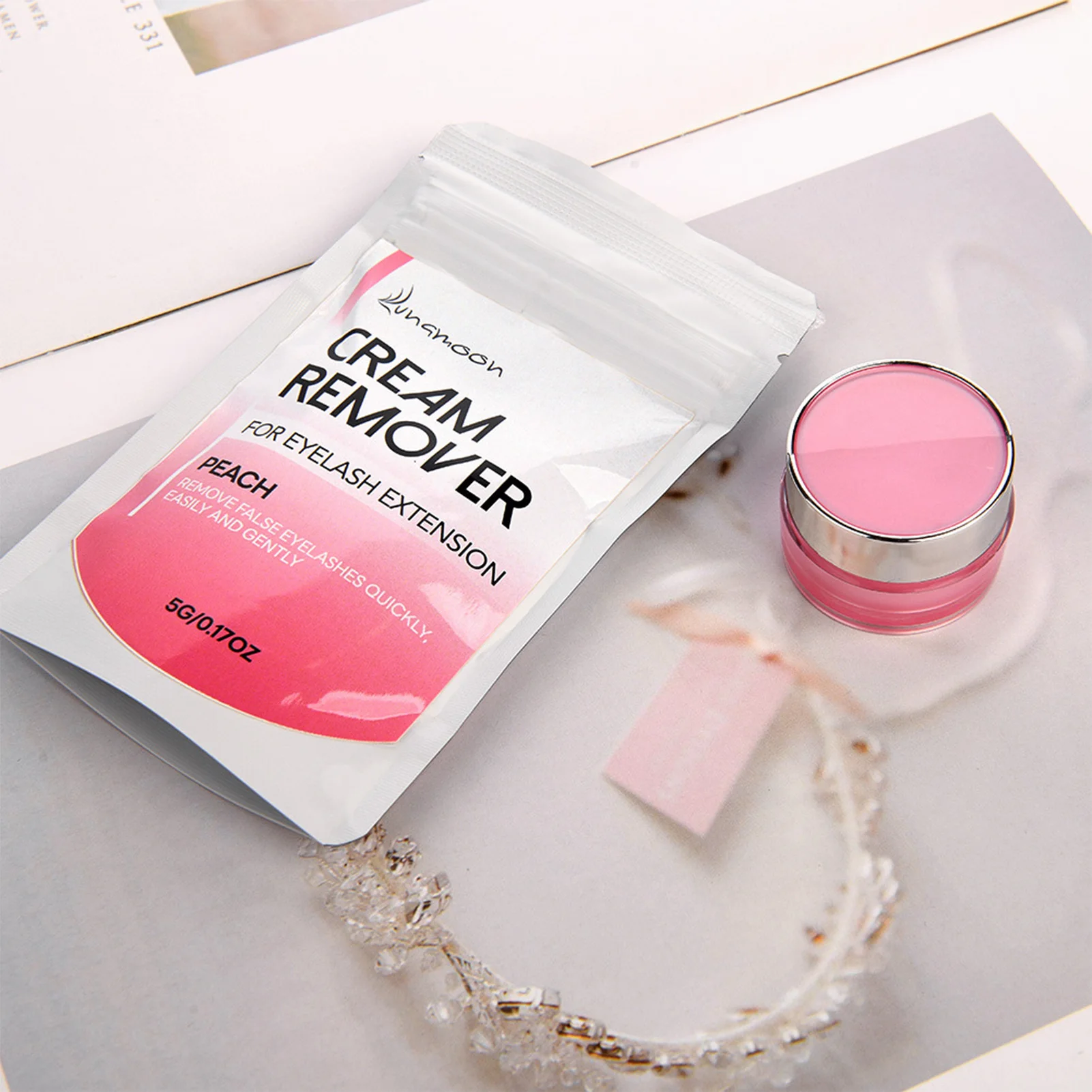 Krem do usuwania kleju do rzęs 5g Koreańskie profesjonalne narzędzia do makijażu Krem do usuwania kleju do przedłużania rzęs