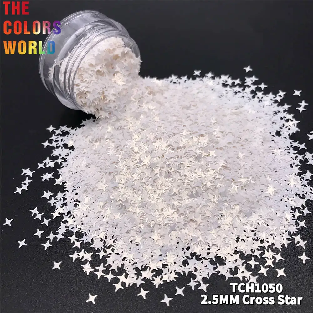 TCT-761 Cross Star เล็บและผม Glitter ตัวทำละลายทน Glitter เครื่องประดับเครื่องสำอางการ์ดอวยพรงานศิลปะ Party อุปกรณ์เสริม