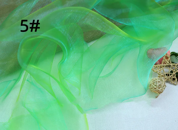Double Color Shiny Iridescent Sheer Crystal Tulle Wedding Decoration Organza Fabric Birthday Event Home Party width150cm