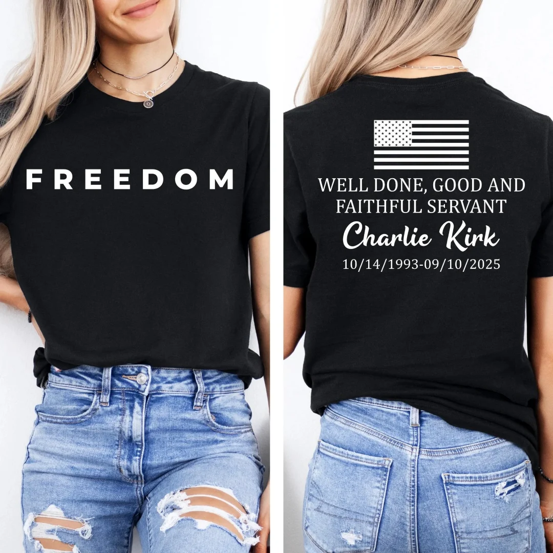 Camisa de Charlie Kirk, la libertad no es gratis, camisa republicana, camisa patriótica de Charlie Kirk, ropa de mujer superior de concientización política