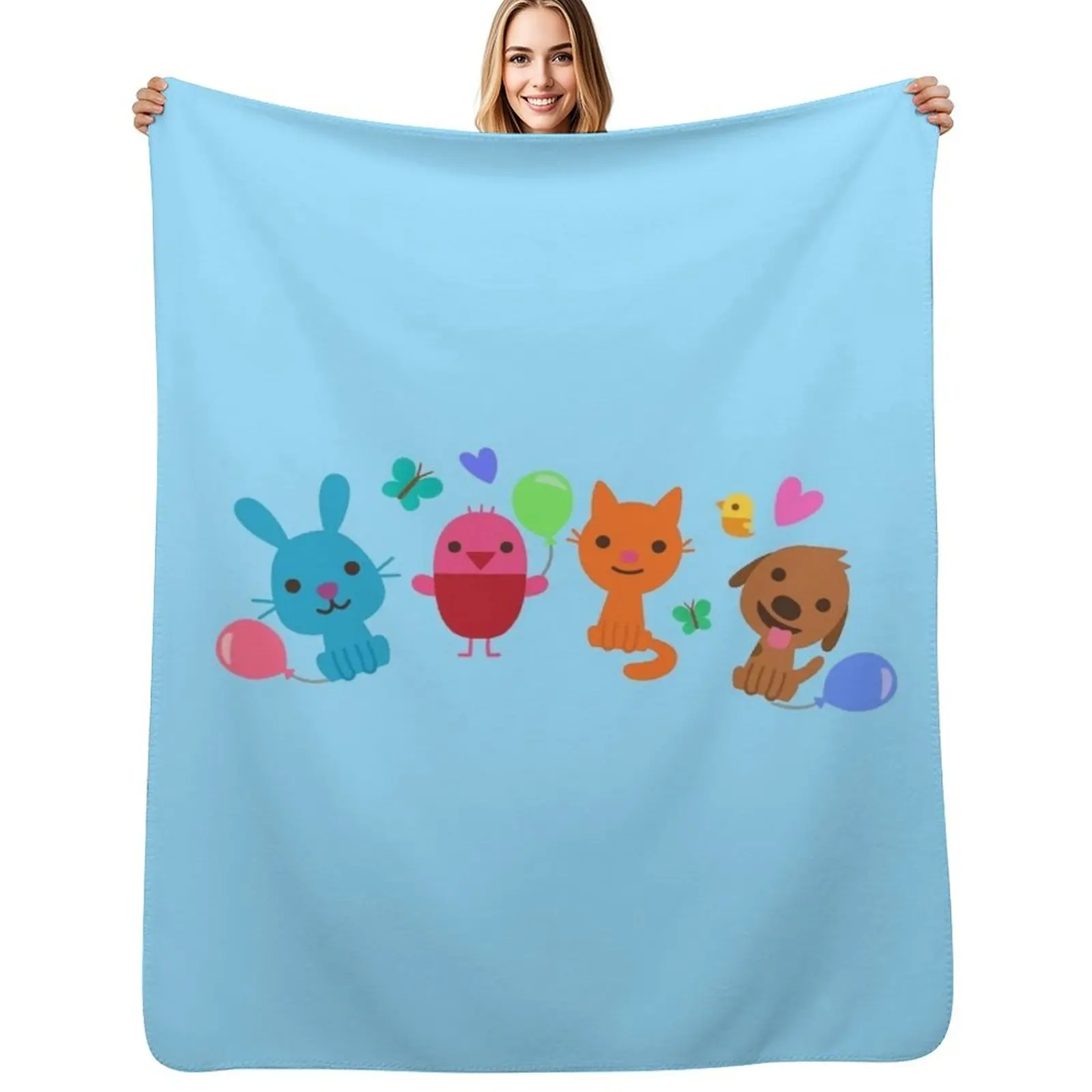 Touch SAGO mini blue Throw Blanket Long Lasting Soft Plush Blanket for Daily Use