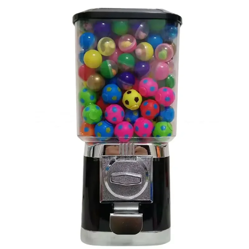 Square Coin Operated Gacha Machine Capsule Toy Dispenser Candy Chewing Gum Ball Vending Equipment Elastic Bubble Game Device