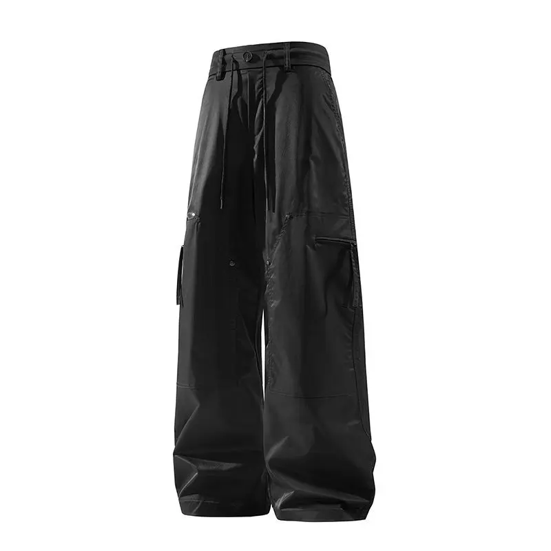 

Новые весенние мужские рабочие брюки для активного отдыха, устойчивые к сминанию и влаге, повседневные, с высокой талией, прямого кроя, из модальной ткани