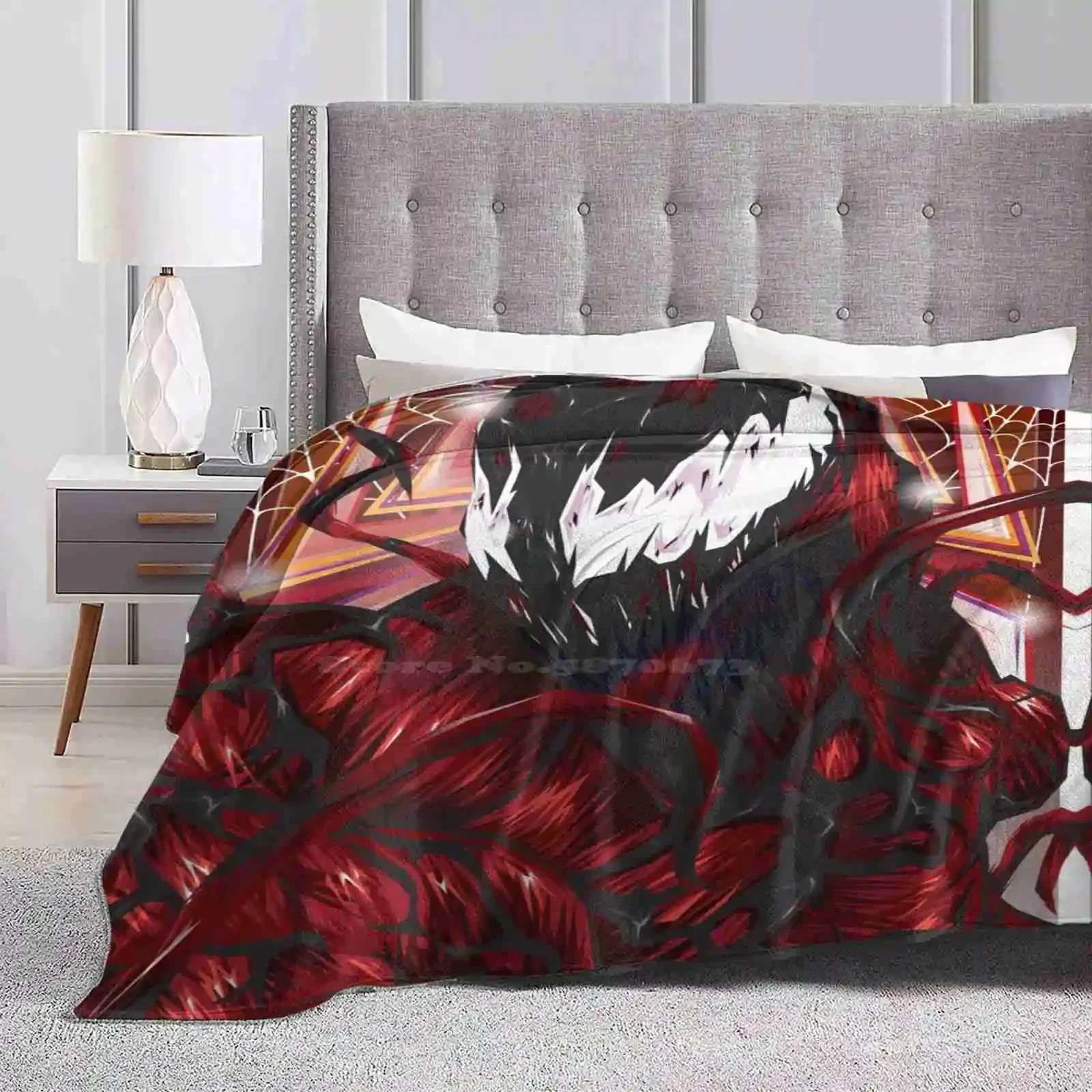 Carnage Fashion Soft Warm Throw Blanket Mexifunk Vector Red Blue Newyork Peterparker Straife01 Carnage Venom Eddiebrock