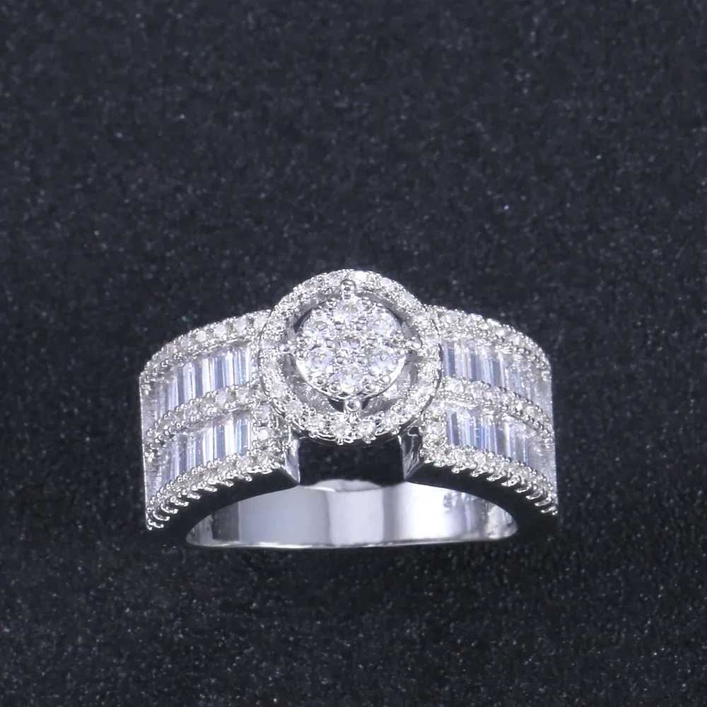 2024 Luxury New Stylish Proposal Rings For Women With Micro Paved Wedding Engagement Rings Wholesale Lots&Bulk Rings