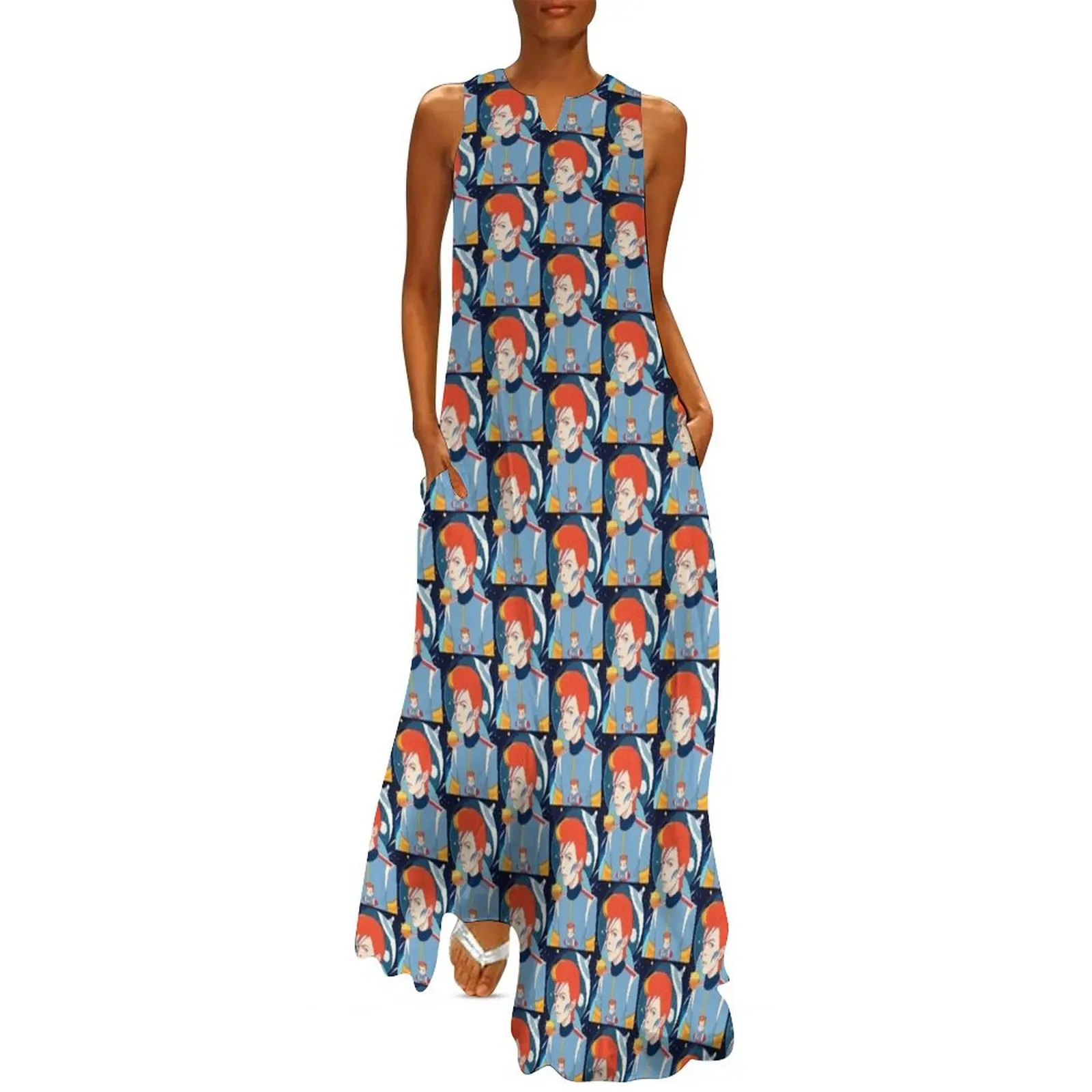 Bowie Spaceman Long Dress summer dresses womens 2025 Women long dress summer dress woman 2025 trendy