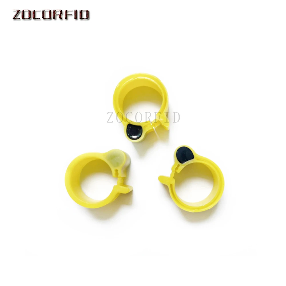 100 Stück Geflügel automatisches Management TK4100 EM4305 125-134,2 kHz RFID-Tag, Tierfußring mit RFID-Ring-Tags