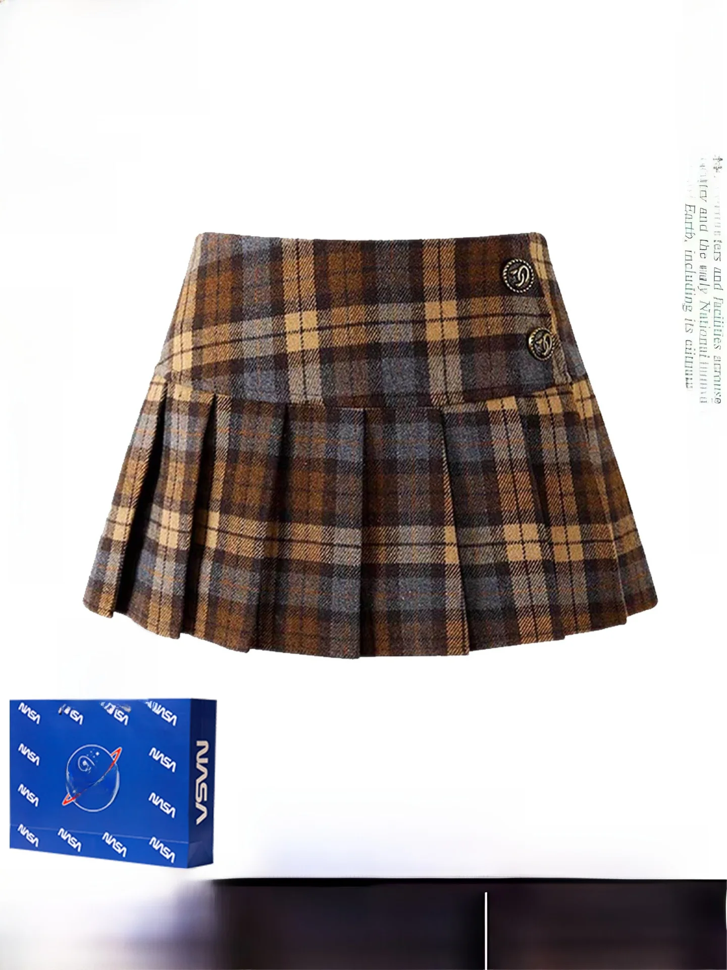 

Новая женская короткая юбка в клетку в стиле ретро для колледжа, осенне-зимняя, утягивающая, маленького размера, 2026 год