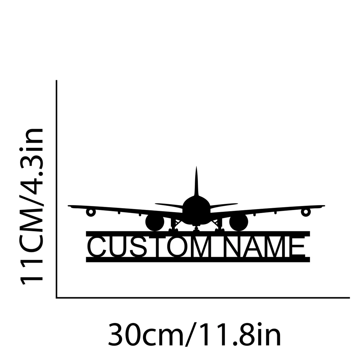 Custom Personalized Airplane Metal Wall Art Dad Gifts, Pilot Name Sign, Father\'s Day Gift, Hangar Sign, Aviation Gifts