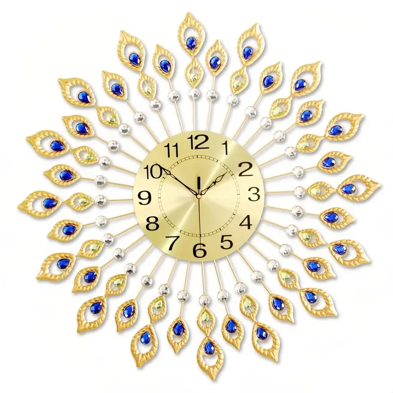 for Peacock Wall Clock Modern Simple Silent Large Quartz Clock Creative Personalized Decoration for Living Room Bedroom Home