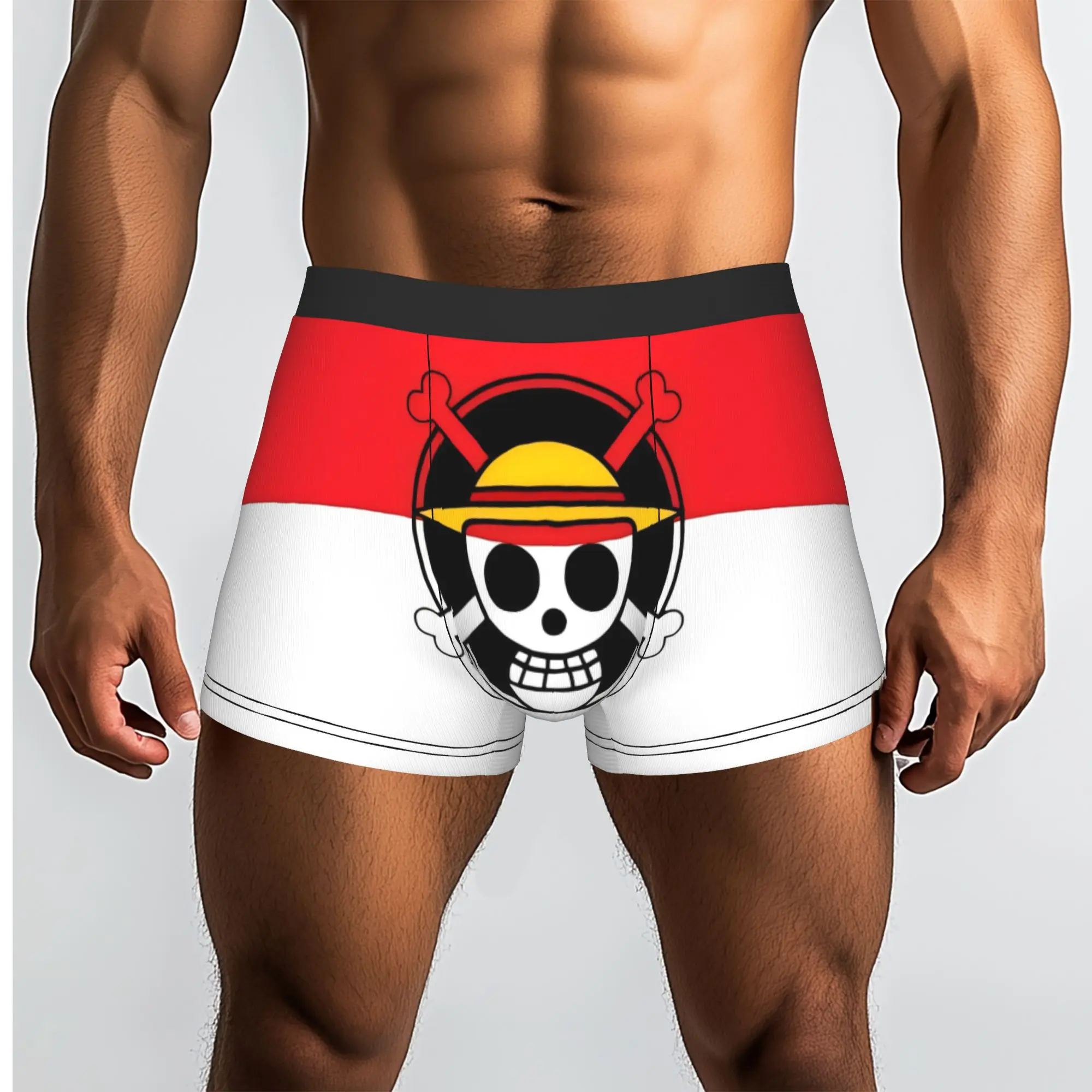 Straw Hat Pirates Flag One Piece Underpants Homme Panties Male Underwear Ventilate Shorts Boxer Briefs