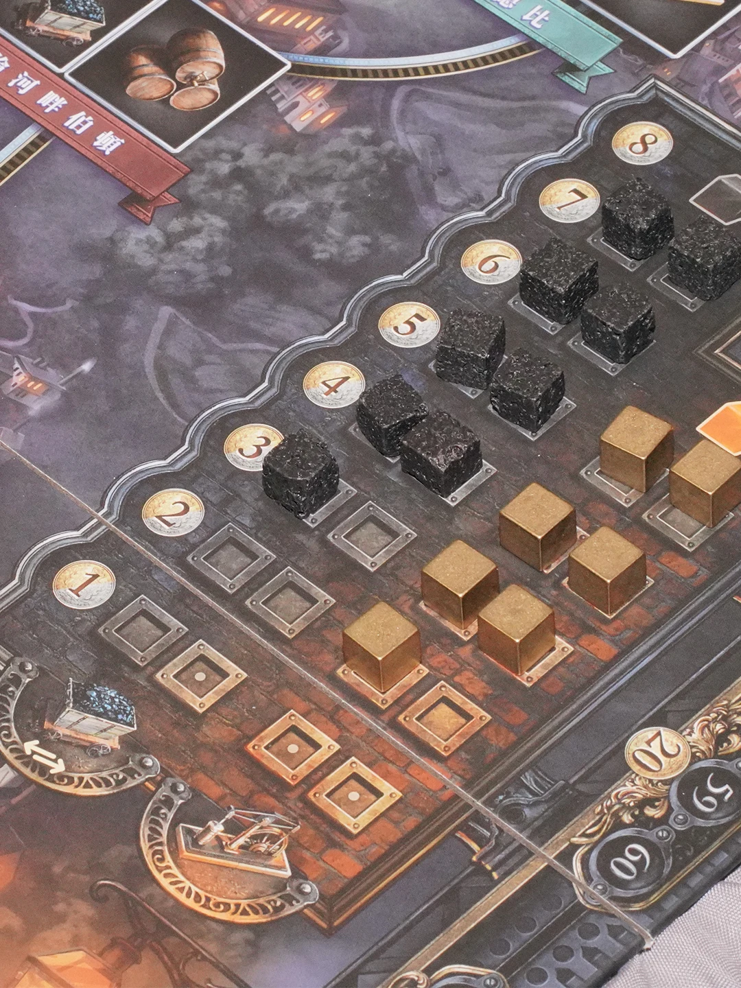Birmingham Brass  Bronze Coal Mine Barrel 3D Printed Upgrade Token 63 Pieces Gaming Accessories Tabletop Strategy Game